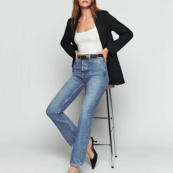 Reformation Denim - Reformation Cynthia High Rise Straight Jeans  (size 29)